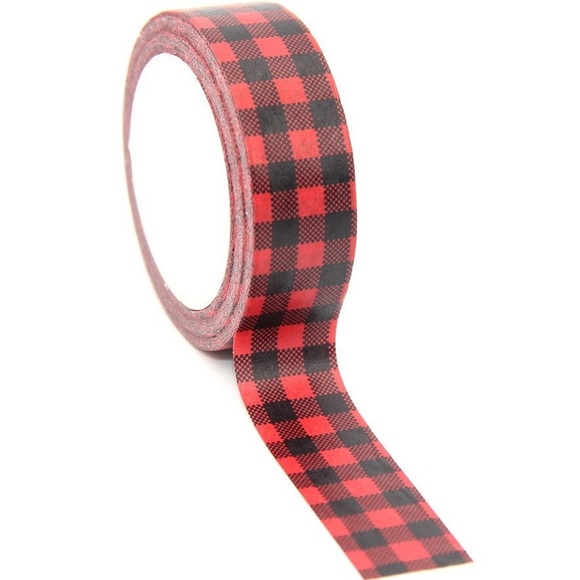 Buffalo Plaid, Traditional Christmas Plaid, Washi Tape, 1 Full Roll - Picture 6 of 8